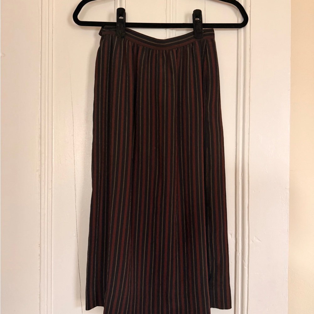 Vintage Striped Midi Skirt